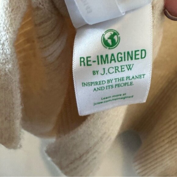J.Crew Supersoft Yarn Wool Beige Turtleneck Sweater Size Large Cozy Minimalist - Picture 12 of 13